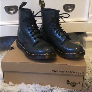 Women’s gray Dr. Martens